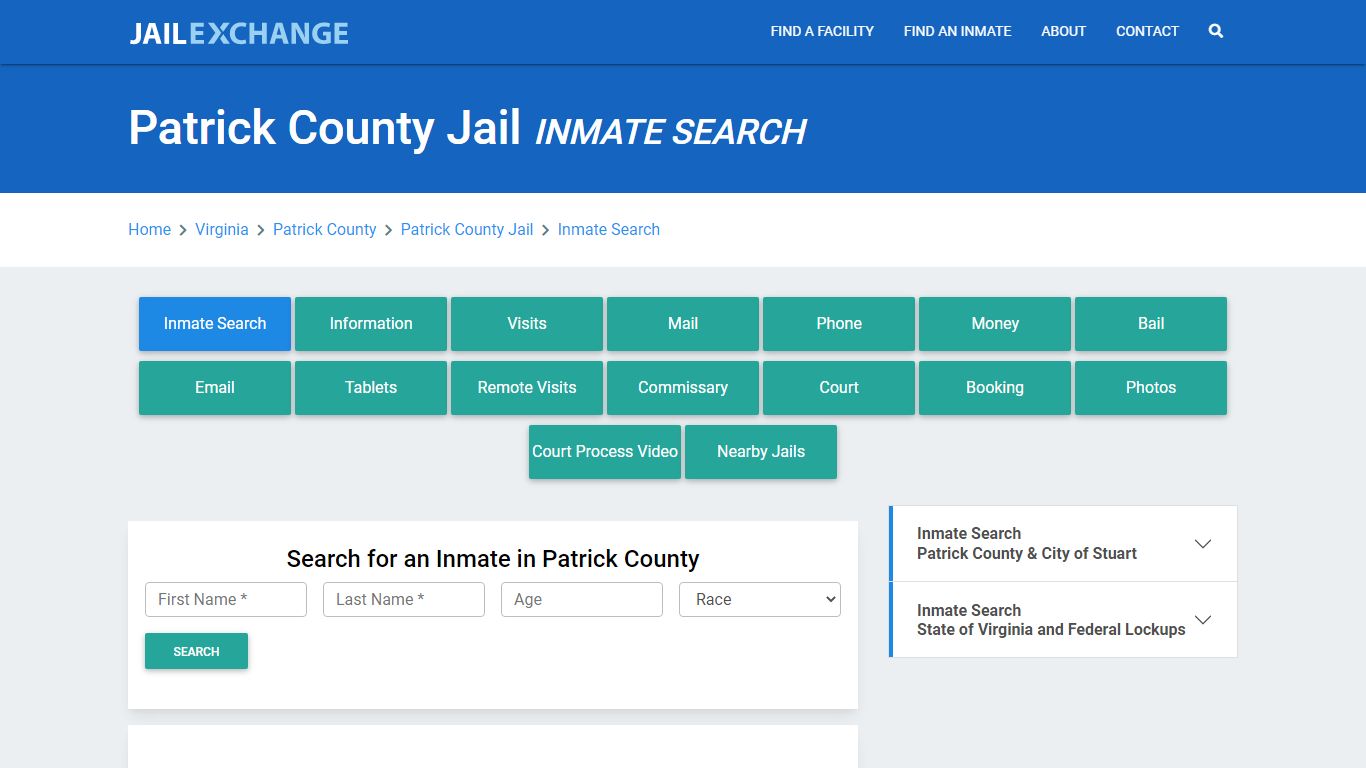 Patrick County Jail, VA Inmate Search: Roster & Mugshots