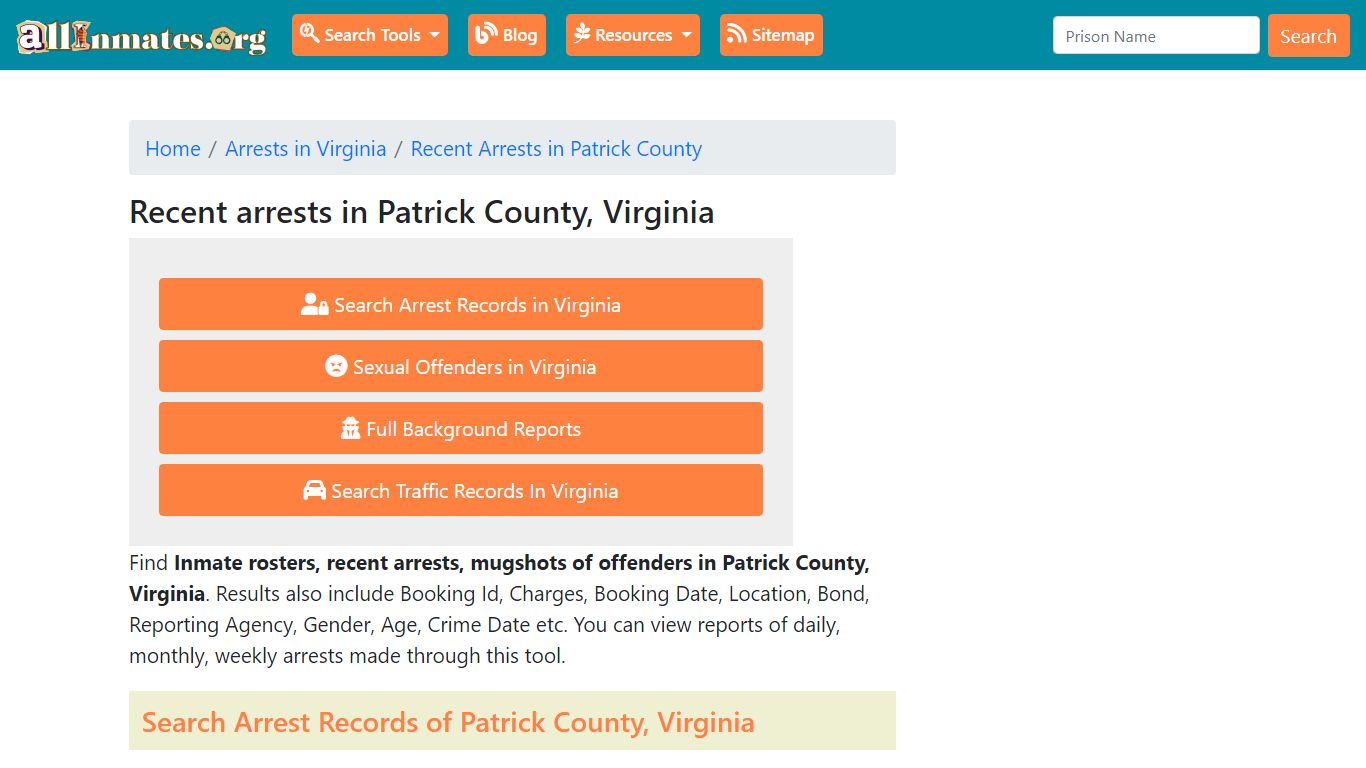 Recent arrests in Patrick County, Virginia | Mugshots, Rosters, Inmates ...